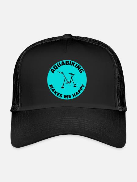 Aqua Cycling Piscine Fitness Training Coach - Casquette trucker  - noir/noir - Devant