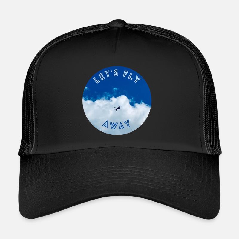 Envolons-nous, le thème avec l’avion dans le ciel. aviation Casquette trucker 