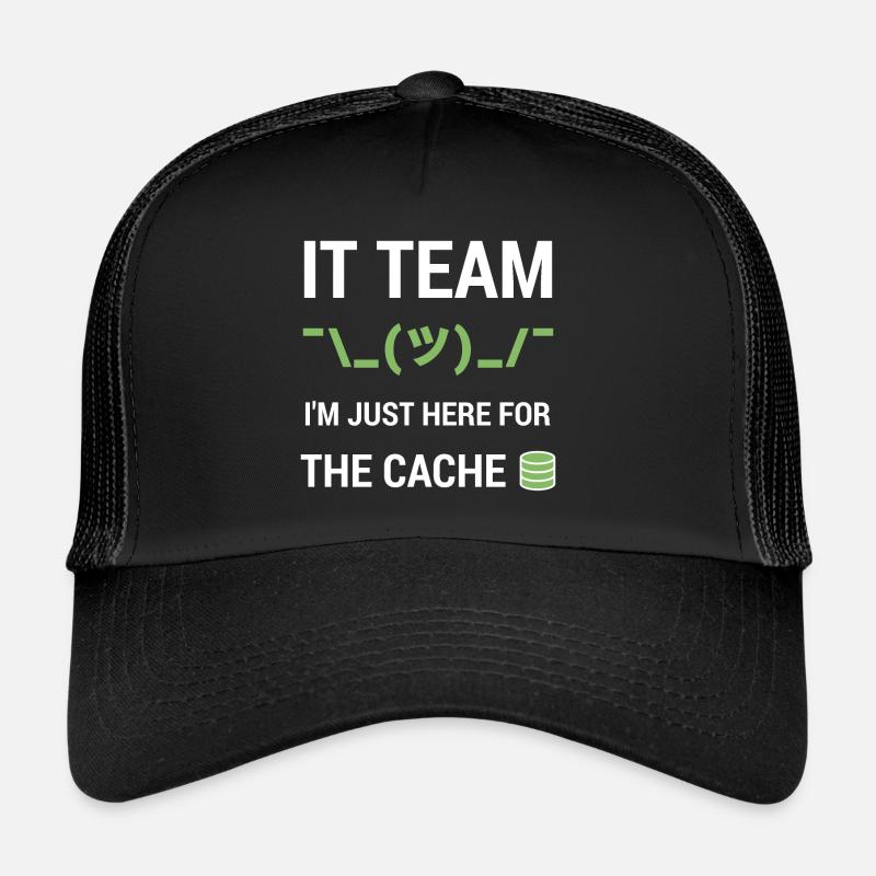 Jeu Word de l’équipe technique de support informatique juste ici pour le cache Casquette trucker 