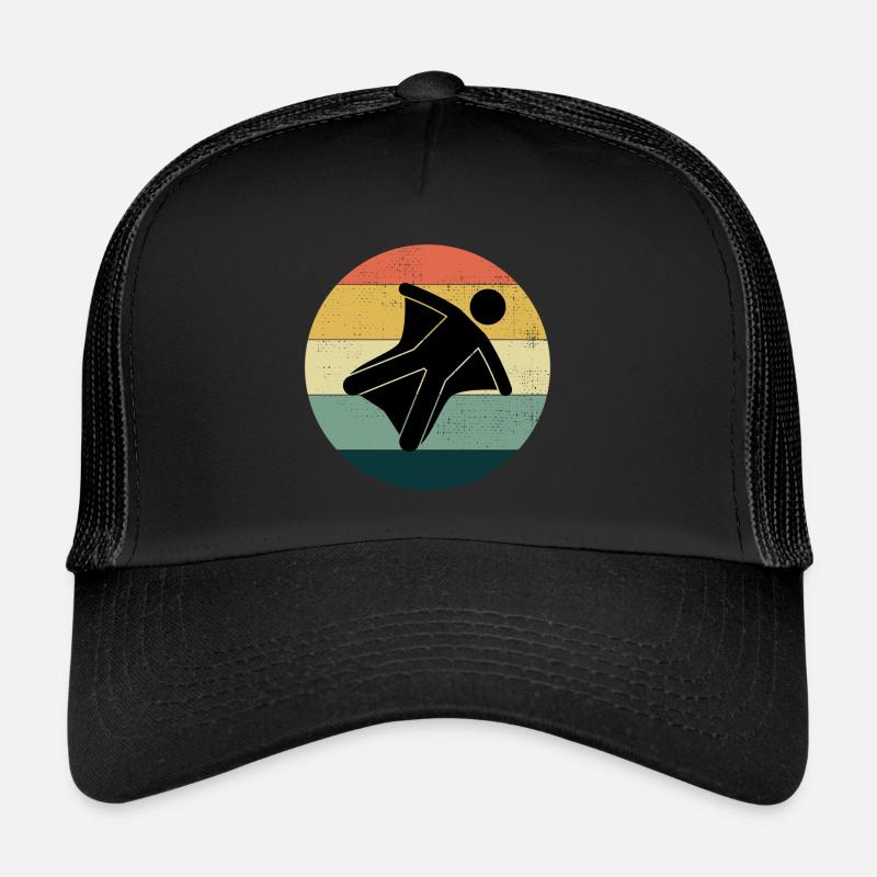 Wingsuit volant Base Jumping Parachutisme Wingsuit - Casquette trucker  - noir/noir