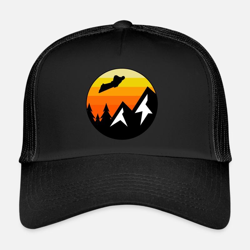 Wingsuit fliegen Base Jumping Skydiving Retro Trucker Cap