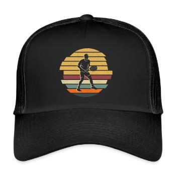 Tennis Player Vintage Tennis Club Tennis Player - Trucker Cap - black/black - Front