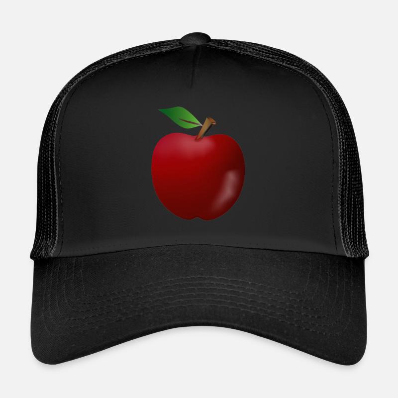 Apfel - Trucker Cap - Schwarz/Schwarz