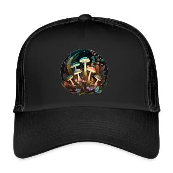 Magic Mushrooms - Magic Mushrooms Nature - Trucker Cap - black/black - Front