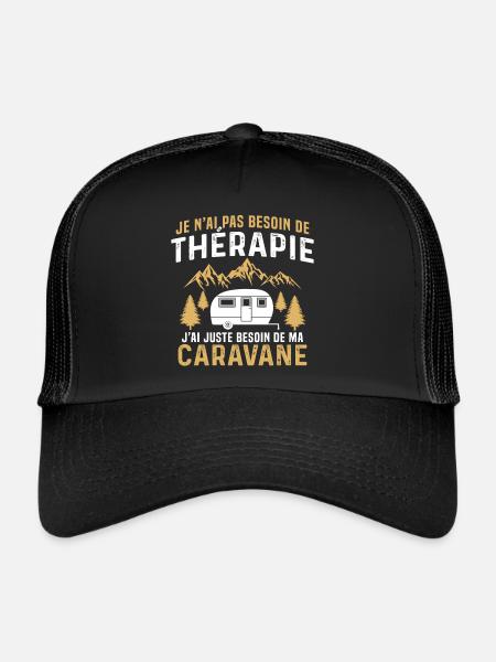 J'ai juste besoin de ma caravane - Casquette trucker  - noir/noir - Devant