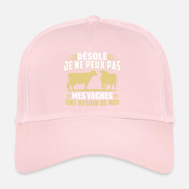 mes vaches ont besoin de moi Casquette trucker 