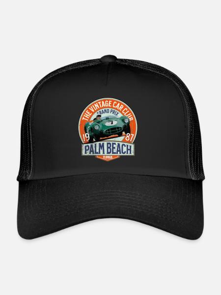 Vintage car club Palm beach grand prix - Trucker Cap - black/black - Front