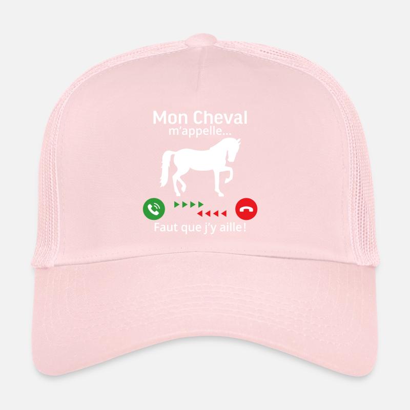 Mon cheval m'appelle faut quẹ j'y aille! Casquette trucker 