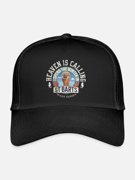 I spend the winter in St Barts - Casquette trucker  - noir/noir - Devant