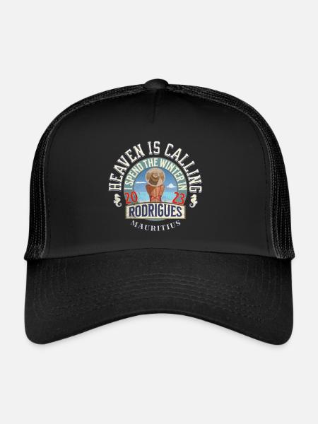 I spend the winter in Rodrigues Mauritius - Casquette trucker  - noir/noir - Devant