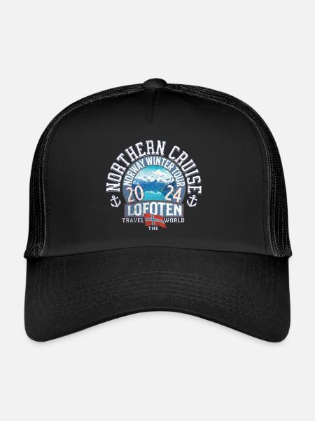 Northern Cruise Lofoten Norway 2 - Trucker Cap - black/black - Front