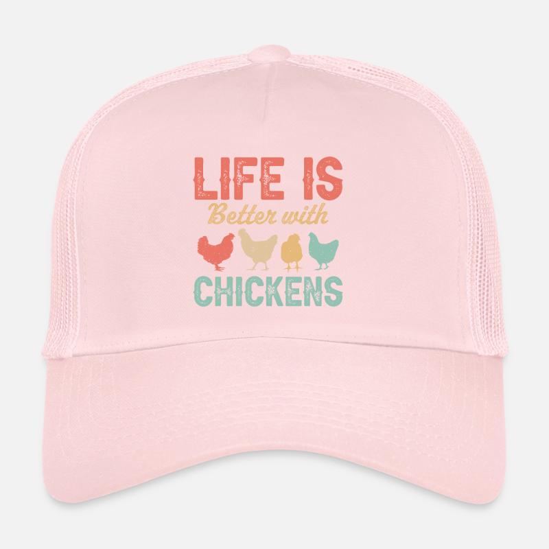 Mit Hühnern ist das Leben besser Trucker Cap