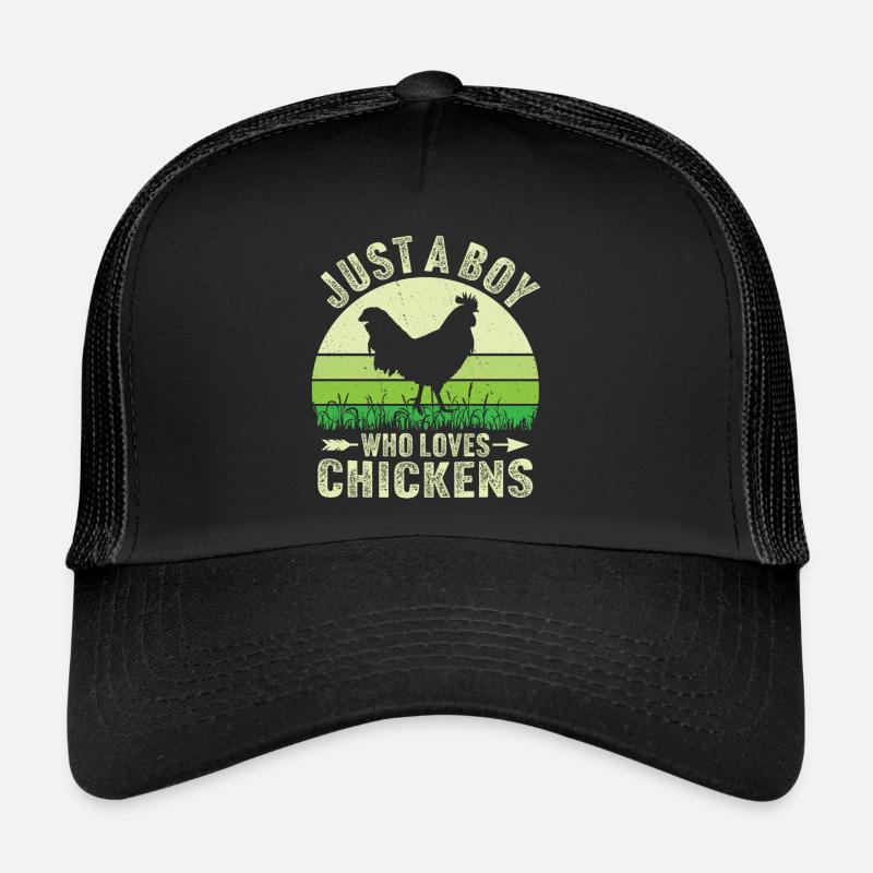 Nur ein Junge, der Hühner liebt Trucker Cap