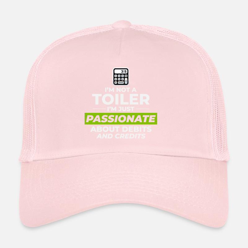Comptable passionné Débits Crédits Drôle Humour Casquette trucker 