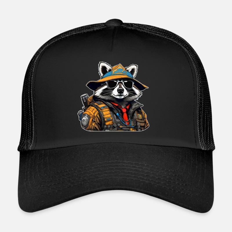 Cooler Cyberspace Waschbär Trucker Cap