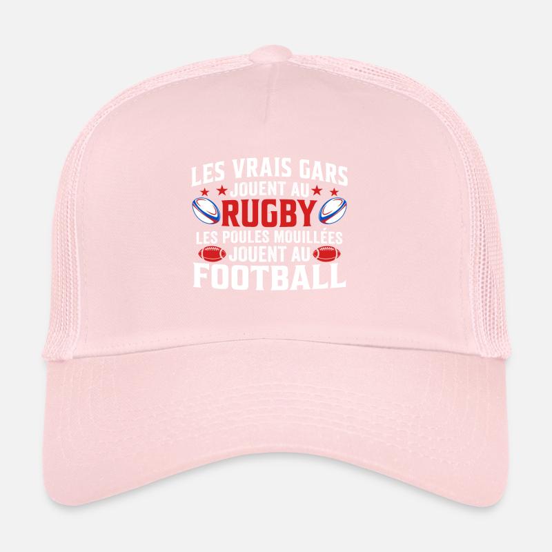 les vrais gars jouent au rugby Casquette trucker 