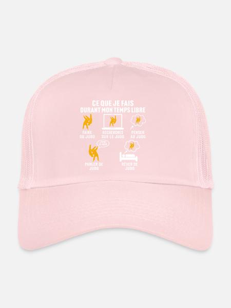 Faire du judo - Casquette trucker  - rose pâle - Devant
