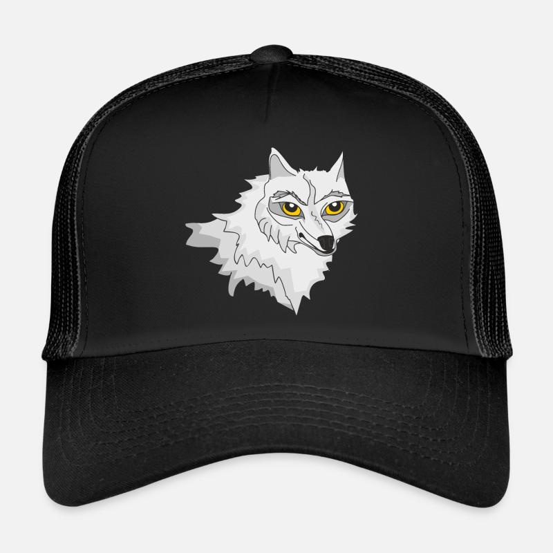 Loup blanc Casquette trucker 