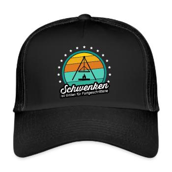 Schwenken - Grillen f. Fortgeschrittene - Saarland - Trucker Cap - Schwarz/Schwarz - Vorne