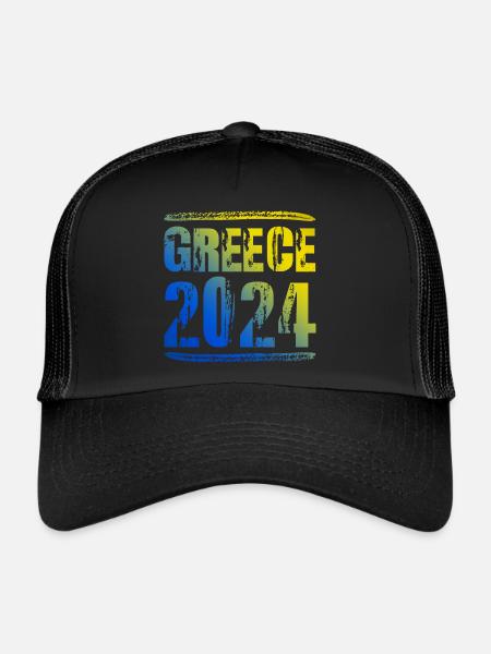Greece 2024 Colorful Holiday - Trucker Cap - black/black - Front