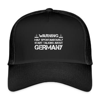 L’avertissement pourrait commencer à parler de l’Allemagne - Casquette trucker  - noir/noir - Devant