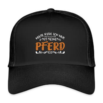 Propriétaires de chevaux aujourd’hui, je ne parle qu’à mon cheval - Casquette trucker  - noir/noir - Devant