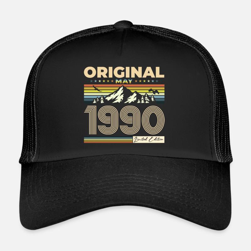 Original 1990 Millésime 1990 34e anniversaire 1990 Casquette trucker 