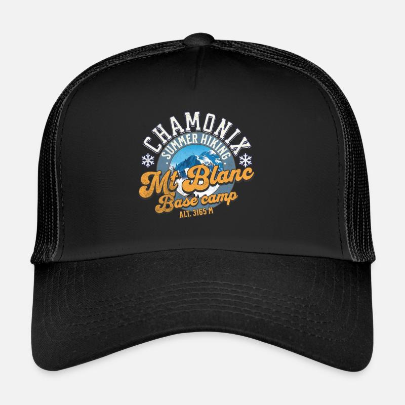 Mt. Blanc Basislager - Trucker Cap - Schwarz/Schwarz