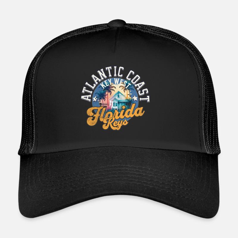Florida keys Key West - Casquette trucker  - noir/noir