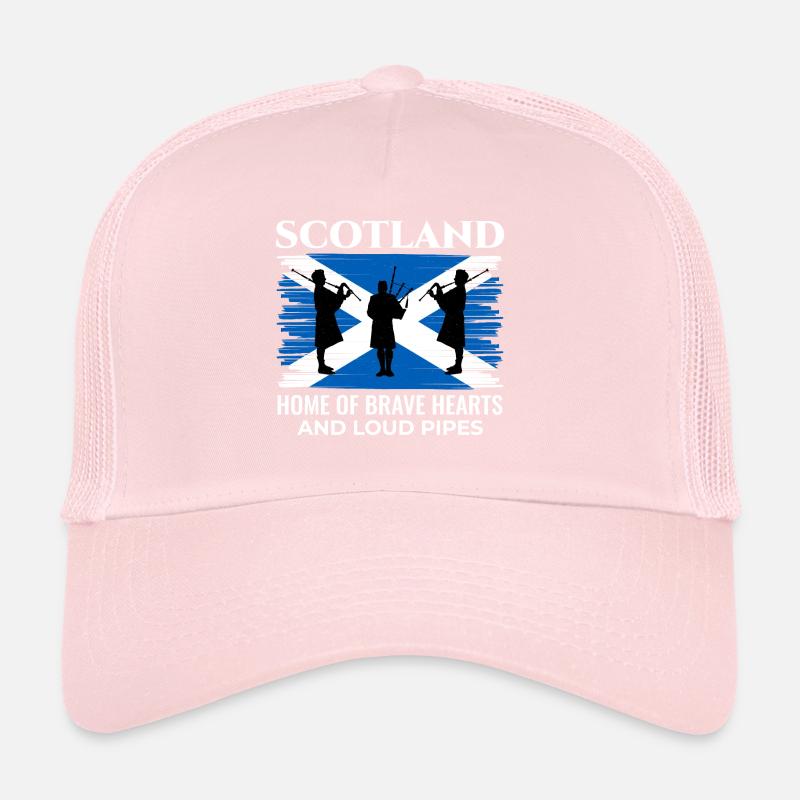 Instrument de joueur de cornemuse Drapeau écossais de l’Écosse Casquette trucker 