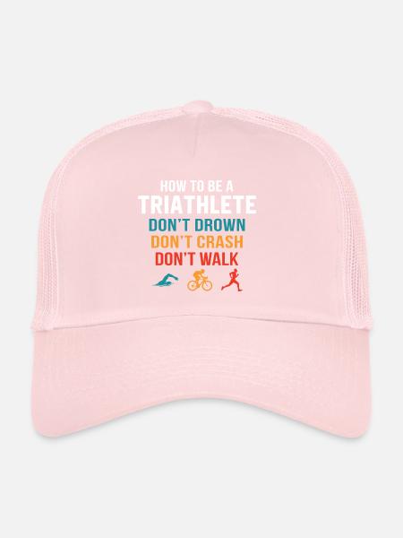 How to be a triathlete - Trucker Cap - pale pink - Front