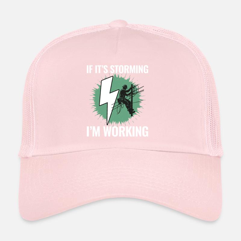 Lineman Storm Work Brave Dedicated Hero Trucker Cap