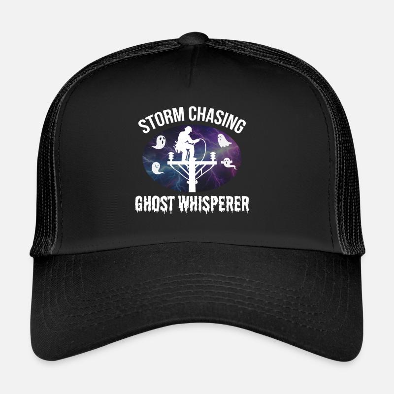 Storm Chasing Ghost Whisperer – Lineman Halloween Casquette trucker 