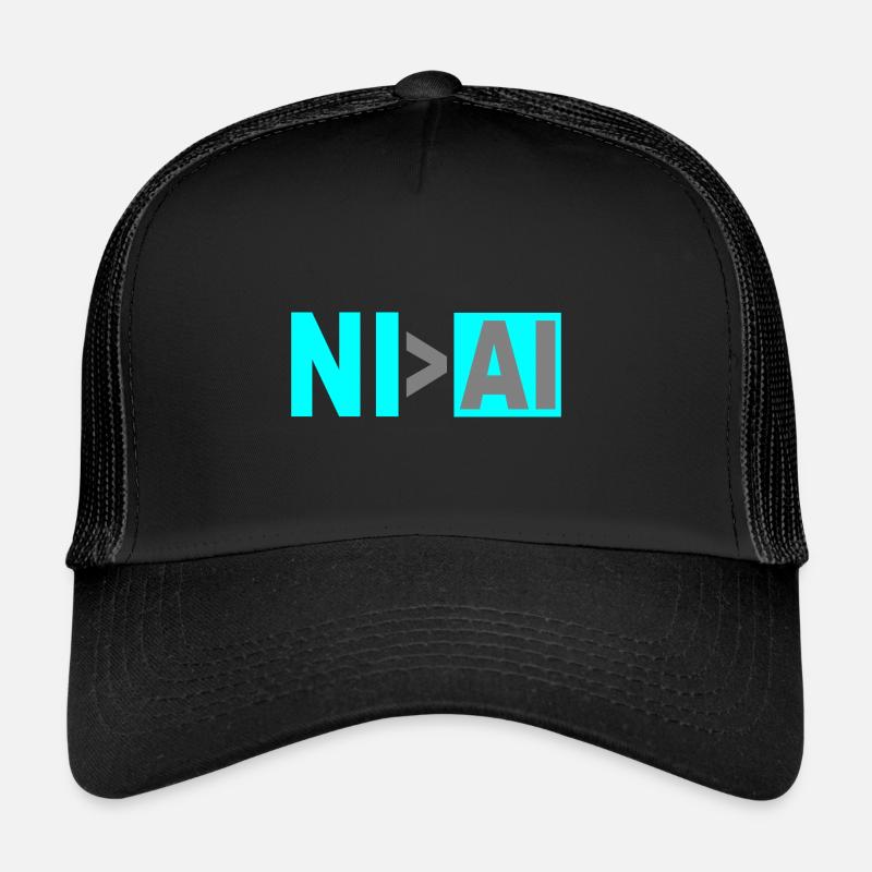 NI > AI - Trucker Cap - Schwarz/Schwarz