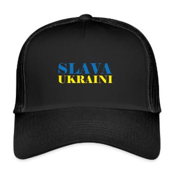 Slava Ukraini No War Frieden Peace - Trucker Cap - black/black - Front