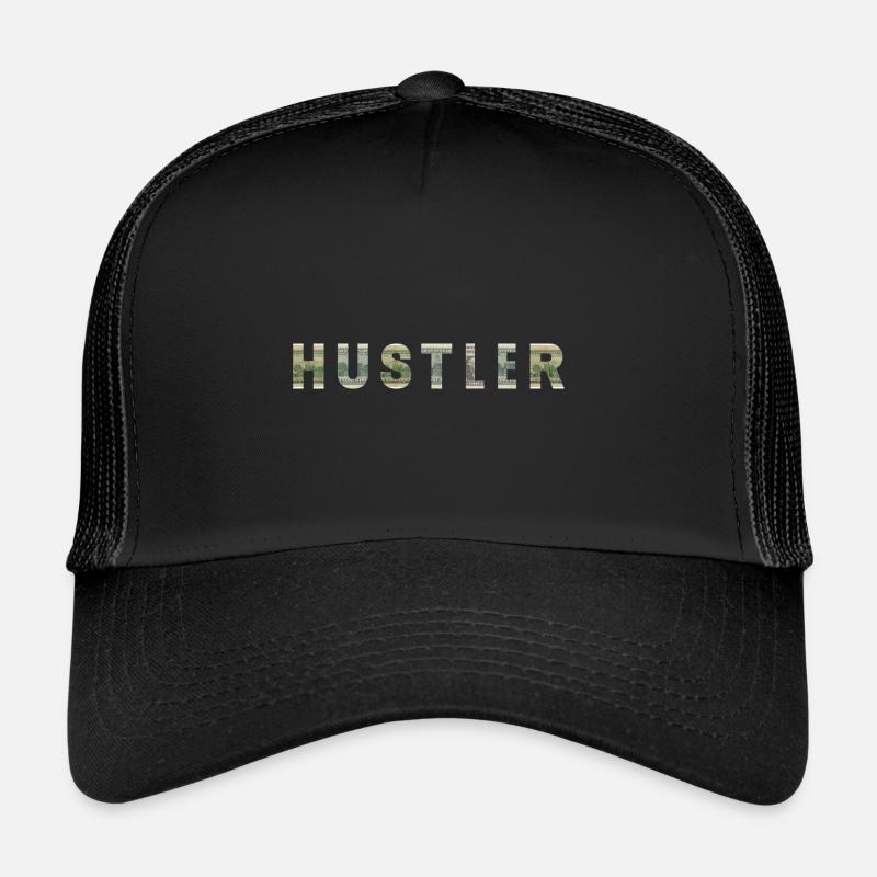 Hustler Dollar Bill Texture Motivation Inspiration Casquette trucker 