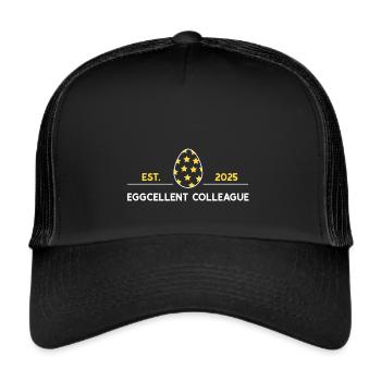 Kollege Ostern 2025 Beste Kollegen Ostergeschenk - Trucker Cap - Schwarz/Schwarz - Vorne