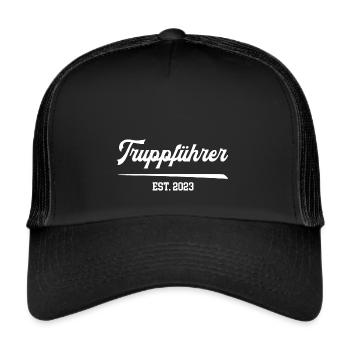Truppführer 2023 Freiwillige Feuerwehr Dienstgrad - Trucker Cap - Schwarz/Schwarz - Vorne