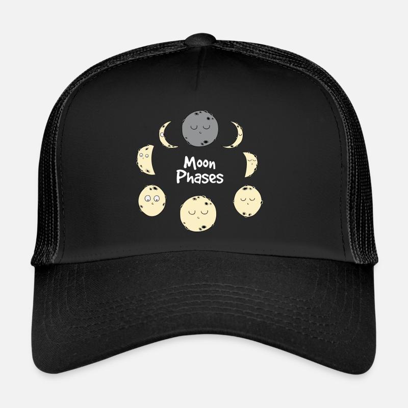 Mondphasen - Trucker Cap - Schwarz/Schwarz