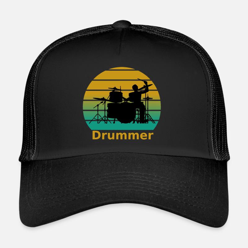 Drummer - Casquette trucker  - noir/noir