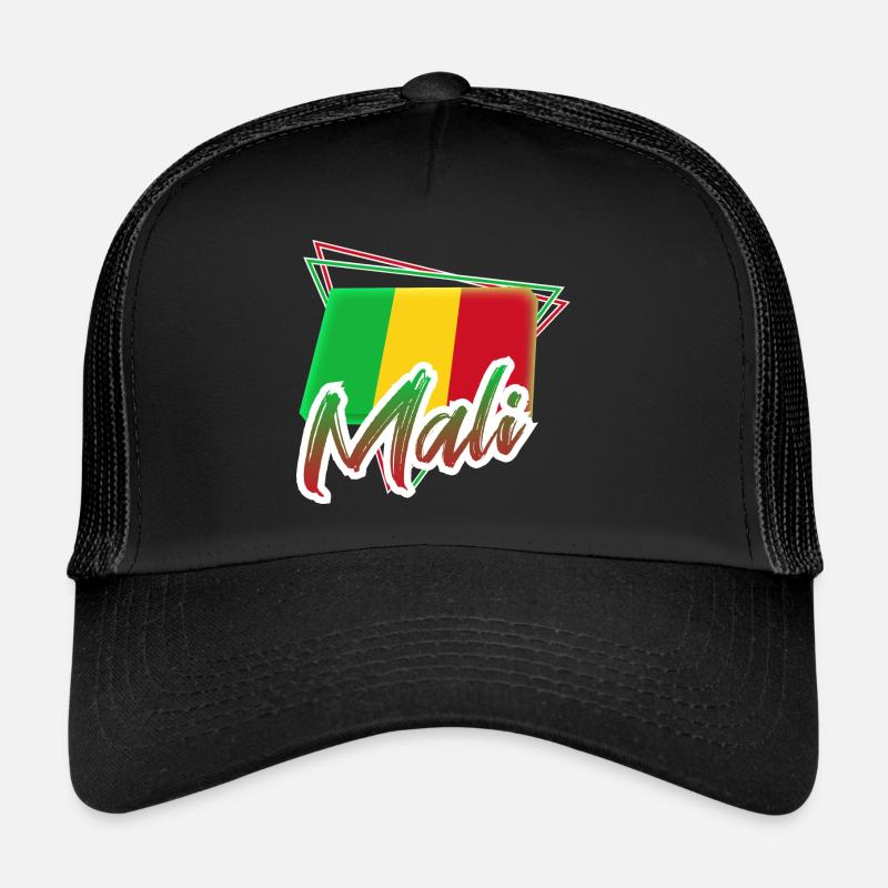Mali - Casquette trucker  - noir/noir