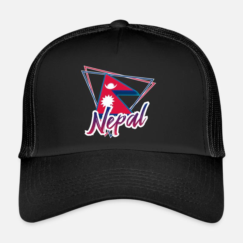 Nepal - Trucker Cap - Schwarz/Schwarz