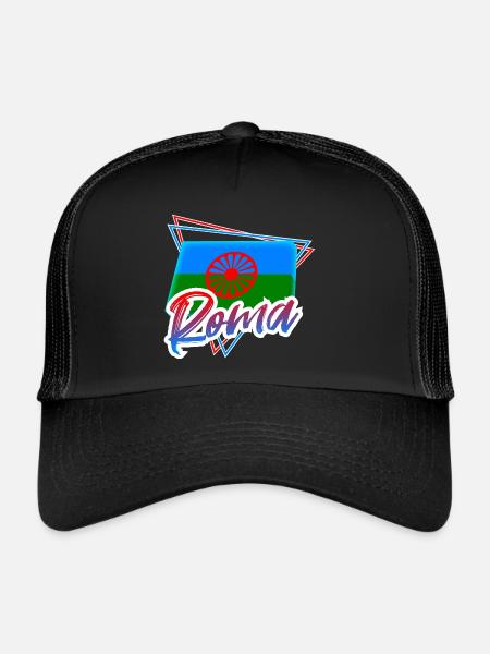 Roma - Casquette trucker  - noir/noir - Devant
