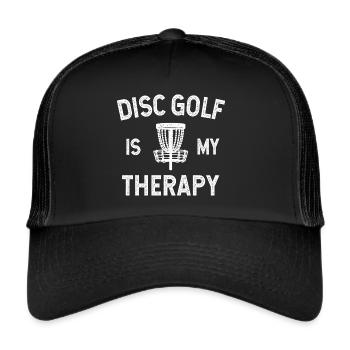 Disc Golf est mon lecteur de disc golf de thérapie Disc Golf - Casquette trucker  - noir/noir - Devant