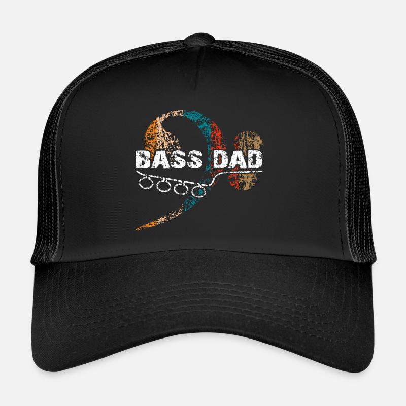 Papa joue de la basse Casquette trucker 