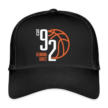 31. Geburtstag Basketball 31 Jahre Jahrgang 1992 - Trucker Cap - Schwarz/Schwarz - Vorne