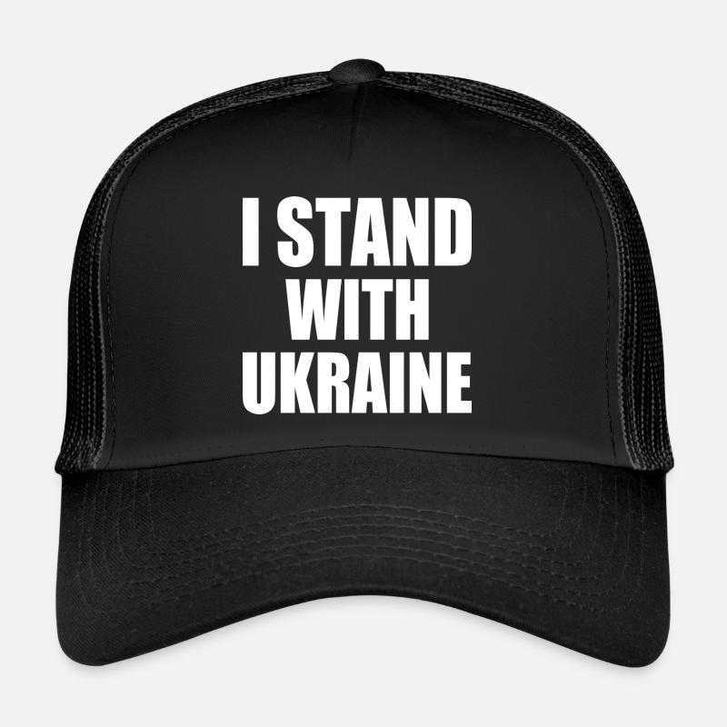 I stand with ukraine - Casquette trucker  - noir/noir