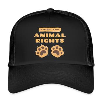 Fight For Animal Rights - Trucker Cap - black/black - Front