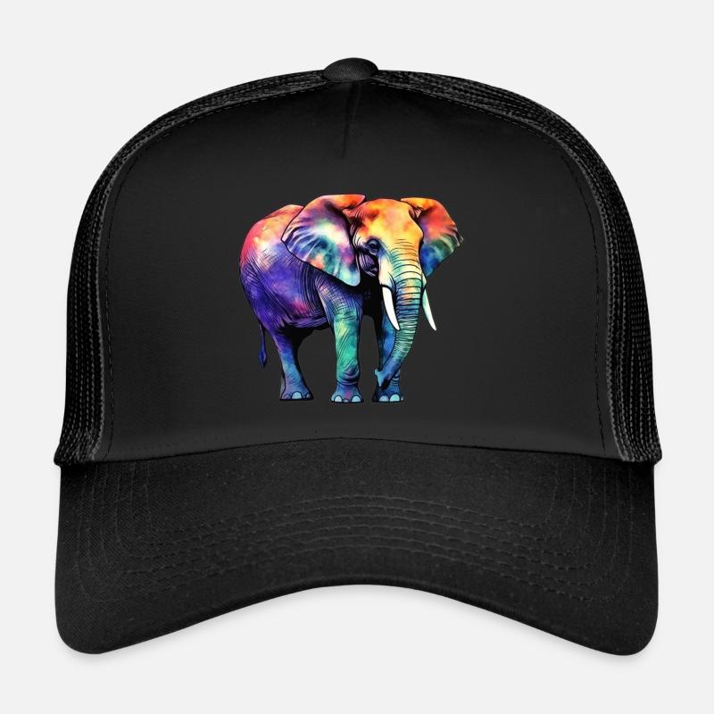 Éléphant - Casquette trucker - noir/noir