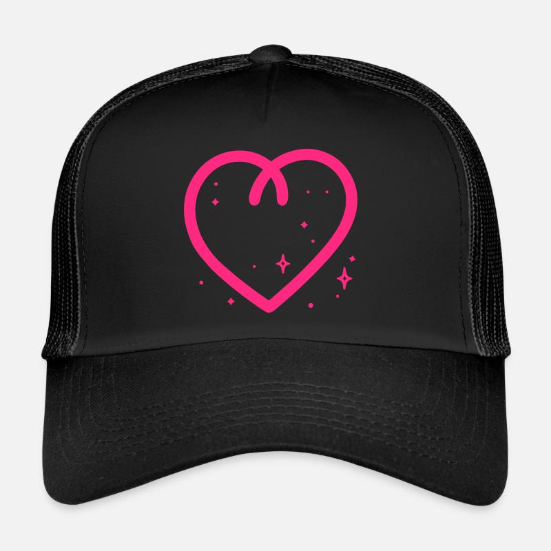 Glitter Heart Trucker Cap